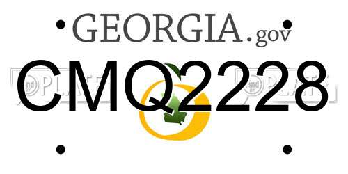 CMQ2228 Georgia License Plate