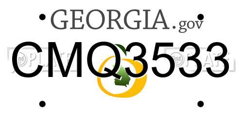 CMQ3533 Georgia License Plate