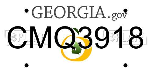 CMQ3918 Georgia License Plate