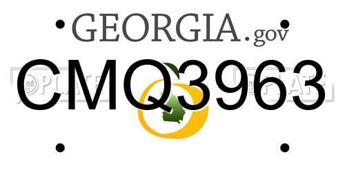 CMQ3963 Georgia License Plate