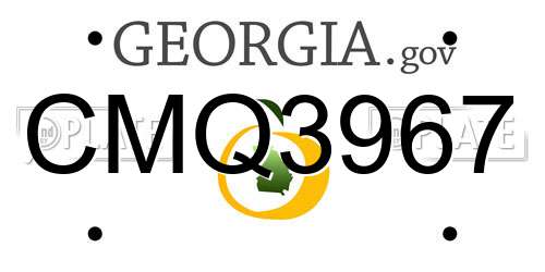 CMQ3967 Georgia License Plate