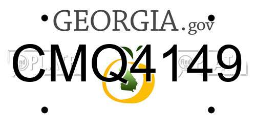 CMQ4149 Georgia License Plate