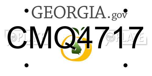 CMQ4717 Georgia License Plate