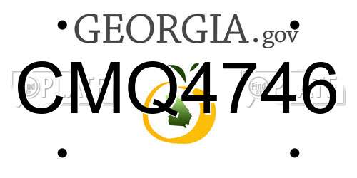 CMQ4746 Georgia License Plate