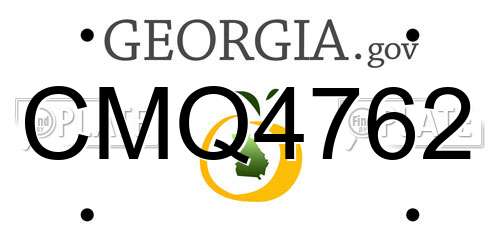 CMQ4762 Georgia License Plate