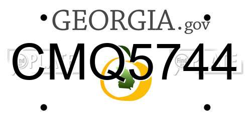 CMQ5744 Georgia License Plate