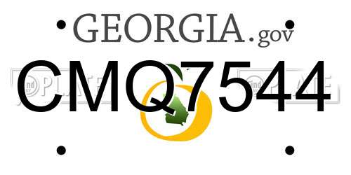 CMQ7544 Georgia License Plate