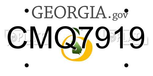CMQ7919 Georgia License Plate