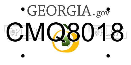 CMQ8018 Georgia License Plate