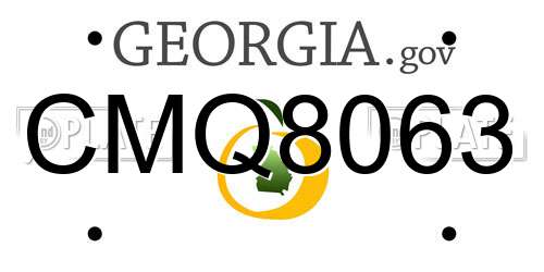 CMQ8063 Georgia License Plate