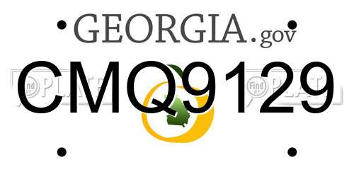 CMQ9129 Georgia License Plate