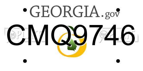 CMQ9746 Georgia License Plate