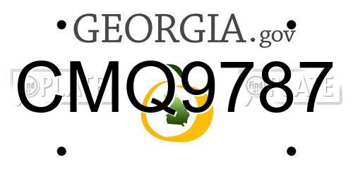 CMQ9787 Georgia License Plate