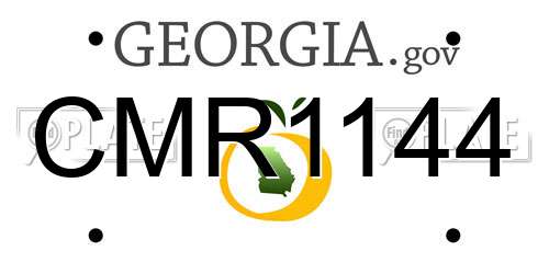 CMR1144 Georgia License Plate