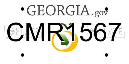 CMR1567 Georgia License Plate