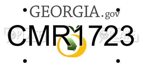 CMR1723 Georgia License Plate