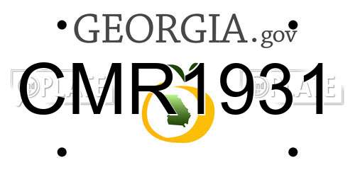 CMR1931 Georgia License Plate