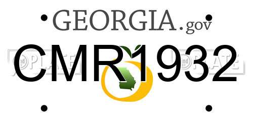 CMR1932 Georgia License Plate