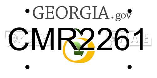 CMR2261 Georgia License Plate