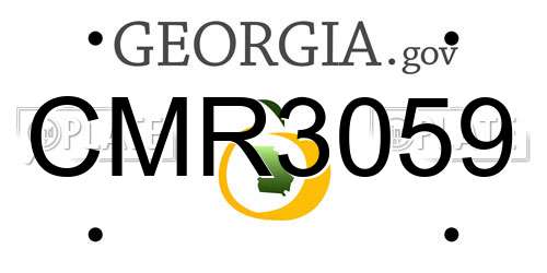 CMR3059 Georgia License Plate