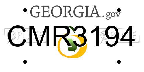 CMR3194 Georgia License Plate