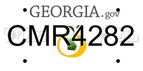 CMR4282 Georgia License Plate