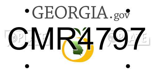 CMR4797 Georgia License Plate