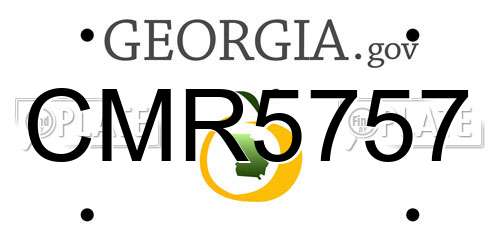 CMR5757 Georgia License Plate