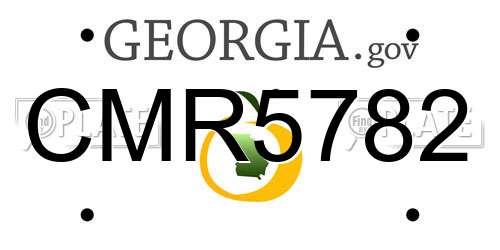 CMR5782 Georgia License Plate