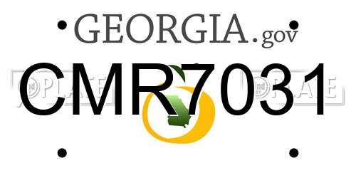 CMR7031 Georgia License Plate