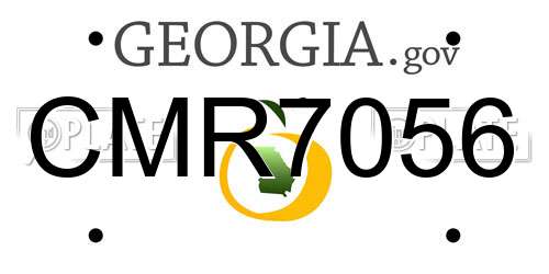 CMR7056 Georgia License Plate