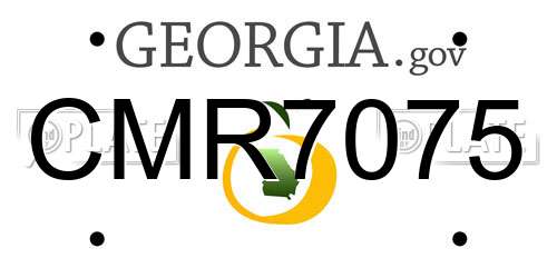 CMR7075 Georgia License Plate