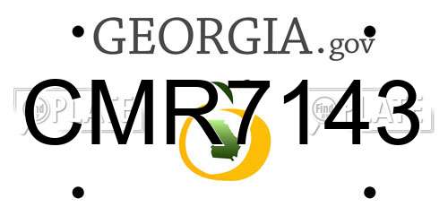 CMR7143 Georgia License Plate