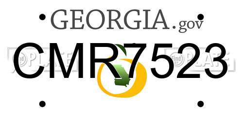 CMR7523 Georgia License Plate