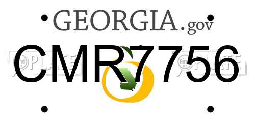 CMR7756 Georgia License Plate