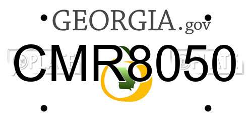 CMR8050 Georgia License Plate