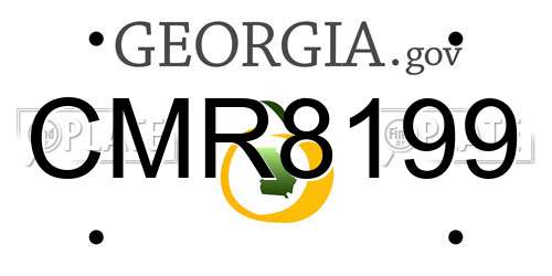 CMR8199 Georgia License Plate