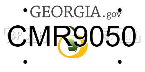 CMR9050 Georgia License Plate