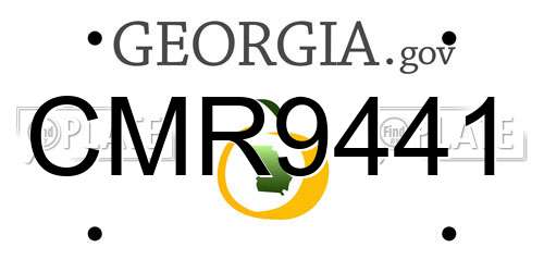 CMR9441 Georgia License Plate