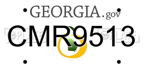 CMR9513 Georgia License Plate