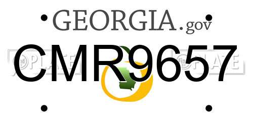 CMR9657 Georgia License Plate