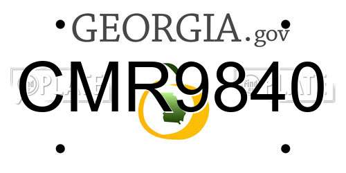 CMR9840 Georgia License Plate