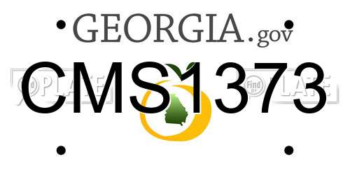 CMS1373 Georgia License Plate