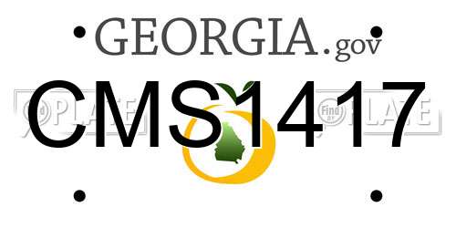 CMS1417 Georgia License Plate