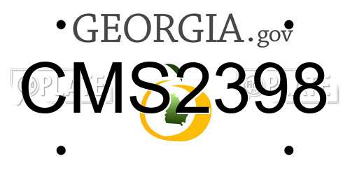 CMS2398 Georgia License Plate