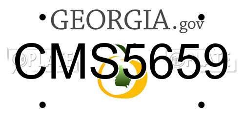 CMS5659 Georgia License Plate