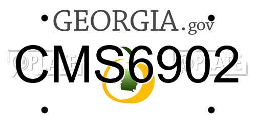CMS6902 Georgia License Plate
