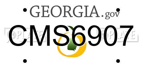 CMS6907 Georgia License Plate