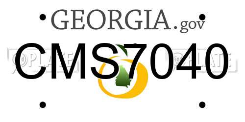 CMS7040 Georgia License Plate