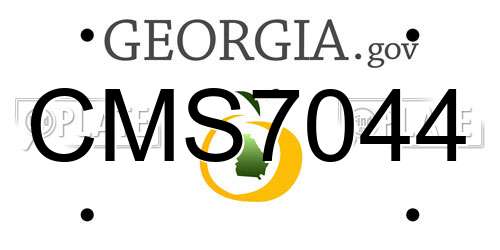CMS7044 Georgia License Plate